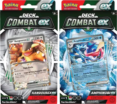 Zdjęcie produktu dla Pokémon, talia bojowa JCC zawierająca 60 kart – losowo wybrana spośród Kangourex EX i Amphinobi EX, wielokolorowa