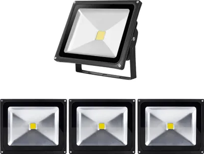 Produktbild von 4pcs 50W LED Fluter,Greenmigo IP65 Wasserdicht Schwarz Kaltweiß 120° LED Außenstrahler Fluter Flutlicht AC 85-265V Tageslichtweiß