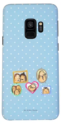 Produktbild von Mr. & Mrs. Panda Samsung Galaxy S9 Handyhülle Igel Familie - Blau Pastell - Geschenk, Handy Schutzhülle, Smartphone Hülle, Muttertag, Liebe, Bruder, Cover, Bilder