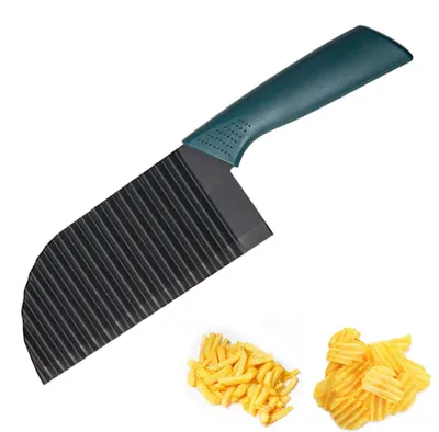 Golfmesser 17 cm, Edelstahl, Wellenschneider für Kartoffeln und Gemüse
