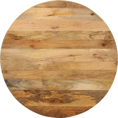 Produktbild von Design Tischplatte Ø 80x2,5 cm Rund Massivholz Mango, Tischplatten 2024 Neu
