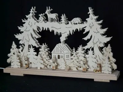 Produktbild von Schwibbogen mit Winterkinder und Beleuchtung BxHxT 50x31x7cm NEU