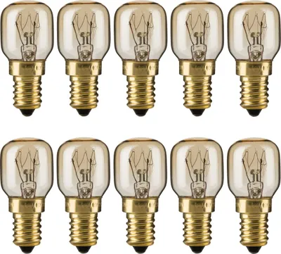 Produktbild von 10 x Backofenlampe 300° 40W E14 klar Glühbirne Glühlampe 40 Watt oven