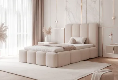 Produktbild von FURMEB24 Polsterbett MARO - 120 x 200 cm - CREME