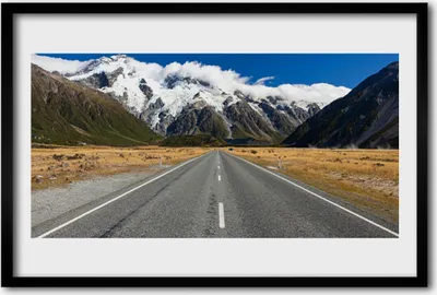 Produktbild von Bild 60x40 MDF-Rahmen Wandkunst Schnee Mountain Road Landschaft