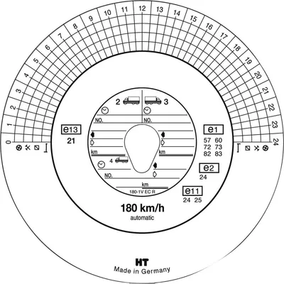 Immagine prodotto di 3103 Dischi diagrammati originali HAUG 180 100 (180 km/h automatico), 100 pezzi
