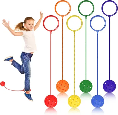 Productafbeelding van Springballen voor kinderen - Set van 6 - Sport springbal - Kinderspringring - Oefening