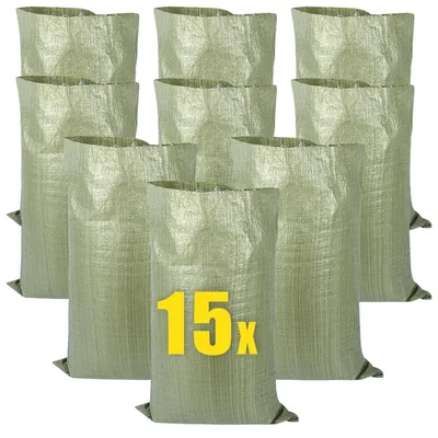 Image de Lot de 15 sacs poubelle réutilisables, dimensions 95 x 55 cm