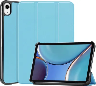 Produktbild von Mobigear Dreifach-Faltetui für iPad Mini 7 (2024) – Klapphülle – Blau