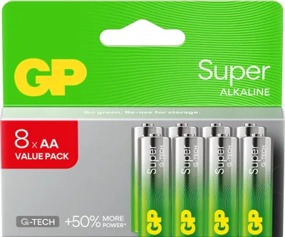 Obrázok produktu pre EMOS Alkalická batéria GP Super LR6 (AA), 8 ks