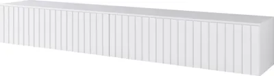 Produktbild von TV Lowboard XEYLO, weiß, 200 cm breit, 30-47 cm hoch, 35 cm tief, mit PUSH-TO-OPEN und ABS-Kanten