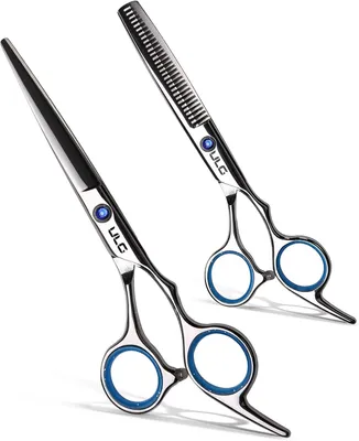Produktbild von Haarschneidescheren Ausdünnungsscheren Set, professionelle Friseur-Texturierungsschere, Rasierklinge, japanischer Edelstahl, 6,5 Zoll