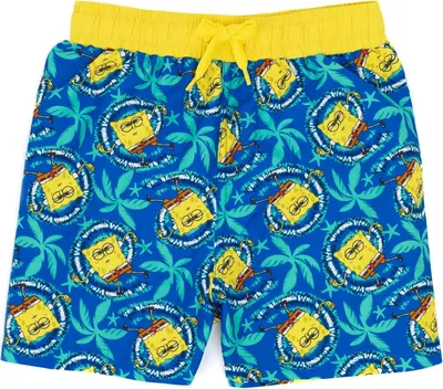 Image de SpongeBob SquarePants - Short de bain pour garçon NS7142 (128) (Bleu/Jaune)