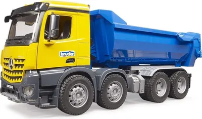 Produktbild von Bruder 03623 MB Arocs Halfpipe Kipp-LKW, Farbe: Blau oder Rot (nicht wählbar)