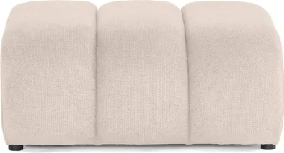 Image de Lisa Design Debbie - pouf en tissu texturé , Beige