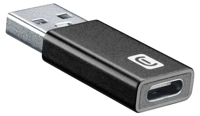 Produktbild von Cellularline Adapter von USB auf USB-C, USB A, USB C, Schwarz