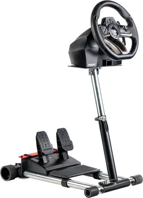 Productafbeelding van Race Stuurstandaard - Pedaalhouder - Race Simulatie - Traploos Verstelbaar - 58 x 41 cm - Zwart