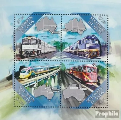 Produktbild von Briefmarken Salomoninseln 2013 Mi 2052-2055 Kleinbogen (kompl. Ausg.) postfrisch Züge