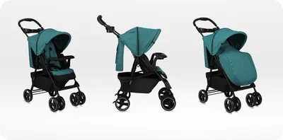 Produktbild von MoMi ISLA – Ultraleichter Baby Kompaktbuggy ab Geburt, verstellbar mit Sonnenverdeck, inkl. Organizer, Fußsack & Tasche, ideal für Reisen – Grün