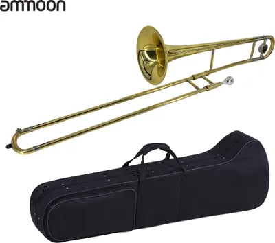 Immagine prodotto di ammoon Trombone contralto ottone laccato oro tono Bb strumento a fiato con bocchino Cupronickel custodia