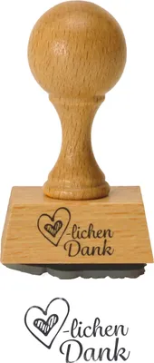 Produktbild von Herzlichen Dank Holzstempel