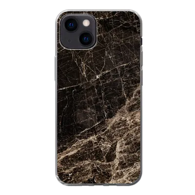 Produktbild von MuchoWow® Handyhülle Schutzhülle Hülle für iPhone 13 mini Marmor - Luxus - Schwarz Silikon Softcase Handy Hülle - Softcase