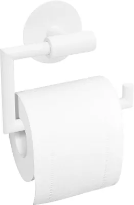 Produktbild von Toiletrolhalter aus Edelstahl Selbstklebender Toilettenhalter Kein Bohren Wandmontierbarer Toilettenhalter für Badezimmer und Küche - Weiß
