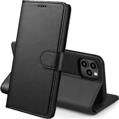 Obrázok produktu pre Puzdro pre iPhone 14 PRO - Čierne puzdro s magnetickou chlopňou na karty Phonillico®