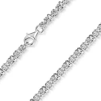 Produktbild von MATERIA Damen Halskette Königskette Silber 925 - 5mm Silberkette Kette Collier rhodiniert in Etui 45 50 60 cm K77