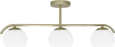 Produktbild von Moderne Deckenleuchte AMADEO - 3xE14, 40W, Messing/Weiß