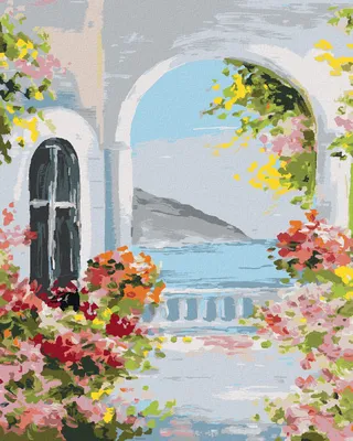 Produktbild von Zuty - Malen nach Zahlen - SOMMERHAUS AM MEER, 40x50 cm, mit Keilrahmen (bereits gespannt)