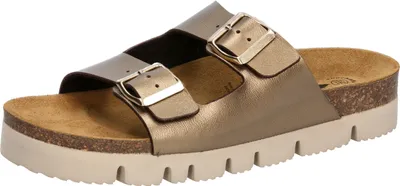 Produktbild von Bioline Pantolette Chic mit Schnallen, Leder-Decksohle, dämpfungsaktiver Sohle, Größe 38