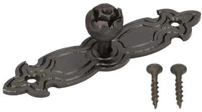 Zdjęcie produktu dla KOTARBAU® – Forged antikowy uchwyt do mebli, uchwyt do drzwi, 112 mm, czarny