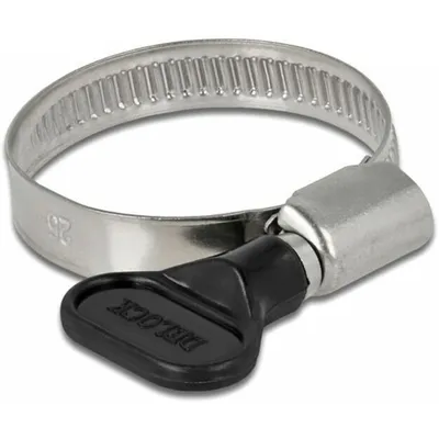 Produktbild von DeLOCK Schlauchschelle mit Flügelmutter 25 - 40 mm 10 Stück schwarz, Schraubklemme (Schneckengetriebe), Schwarz, Metallisch, Kunststoff, Edelstahl, 4 cm, China