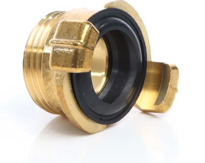 Image de Wiltec Embout de tuyau en laiton avec griffes - 540 x 330 x 440 mm - Connecteur de raccord rapide - Filetage mâle DN25 (1") - pour Tuyau d’eau d’arrosage
