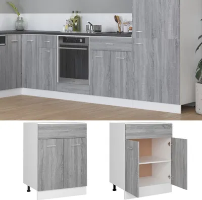 Produktbild von "im Sonderangebot"Unterschrank/Sideboard Küche Moderne - CLORIS - Buffetschrank - mit Schublade Lyon Grau Sonoma 60x46x81,5 cm - DEMöbel2791594