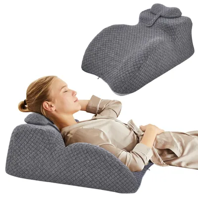 Produktbild von Ergonomisches Keilkissen für Rücken und Nacken mit abnehmbarem, waschbarem Bezug