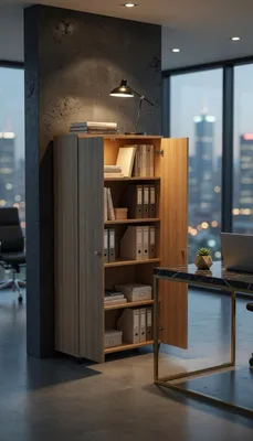 Image de Armoire compacte en bois pour un intérieur moderne