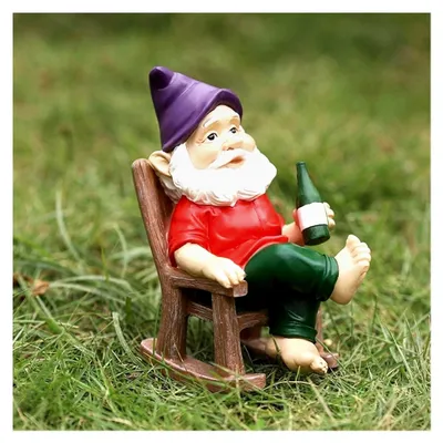 Produktbild von Gartenzwerg wetterfest, Gartenornamente, Zwerg mit Beinen, Cartoon Garten Harz Handwerk, Dekoration für den Familienhof, Märchen Garten Miniatur, Gartenfiguren für außen, lustiger Gartenzwerg