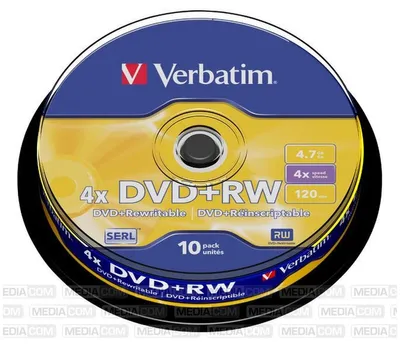 Produktbild von Verbatim DVD+RW Matt Silver, Tortenschachtel