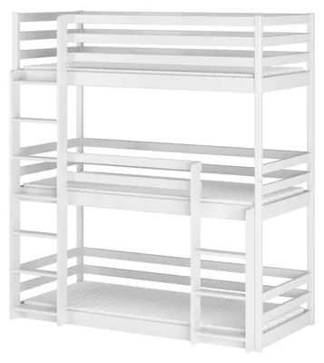 Obrázek produktu pro Třílůžková dřevěná patrová postel LASSO 80x200