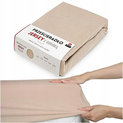 Image de Łóżkoholicy Drap-housse Gaja Coton Jersey 60x120 Beige