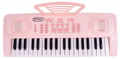 Zdjęcie produktu dla Organy Pianino Elektroniczne 37 Klawiszy Keyboard Różowy