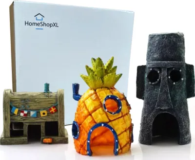 Produktbild von Aquarium-Dekoration – Ornamente – 3er-Set – Spongebob