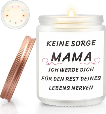 Produktbild von Duftkerze für Mama Geschenk Muttertag Sandelholzduft