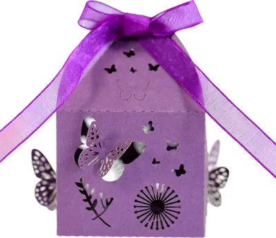 Produktbild von 50Pcs Hochzeit Geschenk-Box, Laser Cut Candy Geschenk-Box Papier-Box Mit Band Für Hochzeit Dekoration Party Favor Kleine Geschenk-Verpackung