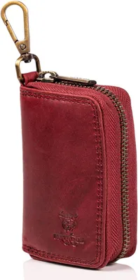 Produktbild von MATADOR BARI Schlüsselmäppchen aus Leder mit Geschenkbox, RFID Schlüsseletui Damen, Autoschlüssel Hülle, Kartenfach, Karabiner Luxus Etui Premium Set!