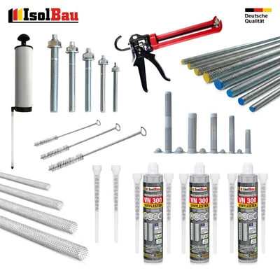 Isolbau Gewindestange M12 x 1 m verzinkt DIN 975 976 5.8 Gewindebolzen Stahl