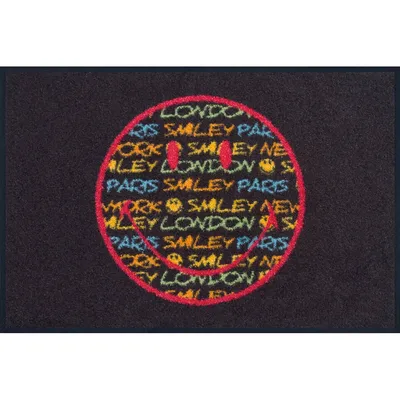 Produktbild von Waschbare Fußmatte Smiley - Retro Lights - ca 50 x 75 cm Wash+Dry