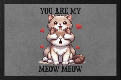Produktbild von You Are My Meow Meow Verliebte Katzen Fußmatte Cat Mom Dad Paar Geschenk